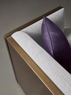 Promemoria Boccaccio Sofa in Bronze and Fabric by Romeo Sozzi