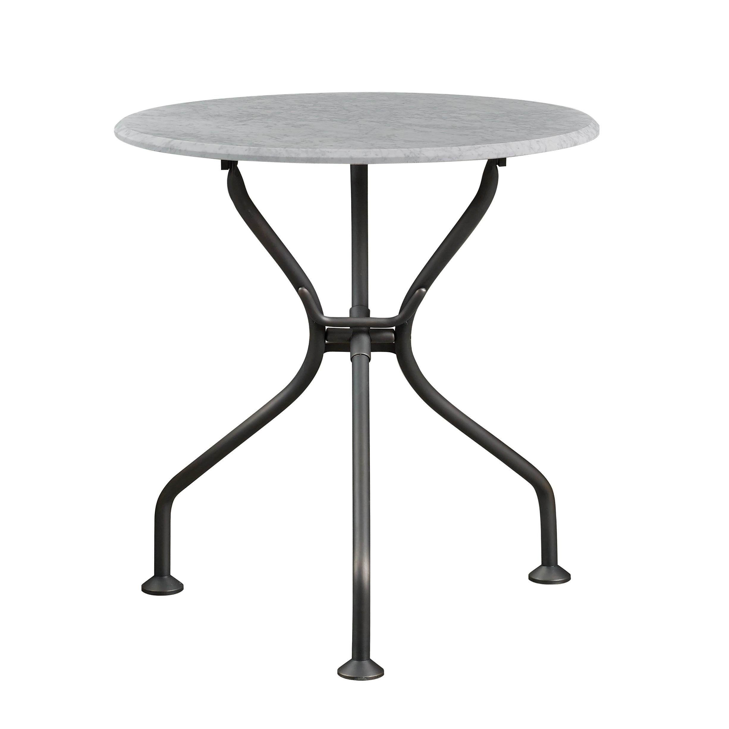 Promemoria Cernobbio Small Table in Smooth Dark Bronze and Marble by Romeo Sozzi For Sale