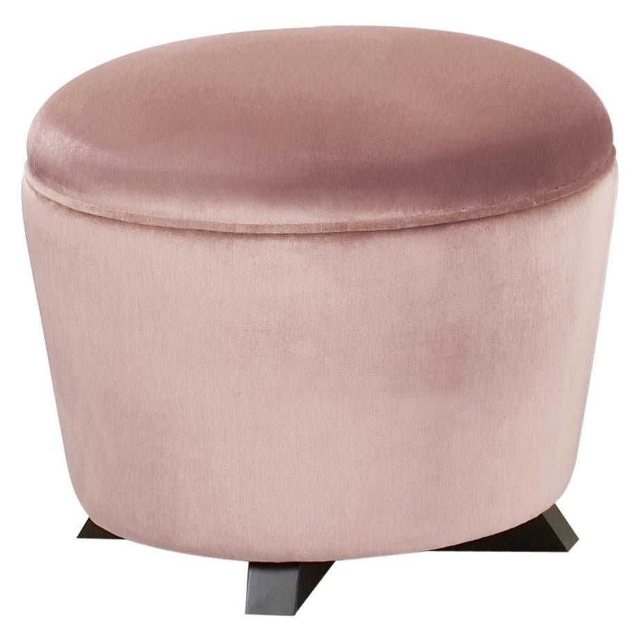 For Sale: Pink (moulin rouge 7.jpg) Promemoria Coccolone Pouf in Wood and Fabric by Romeo Sozzi