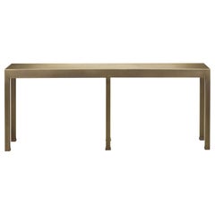 Table console Gong Promemoria en bronze martelé de Romeo Sozzi