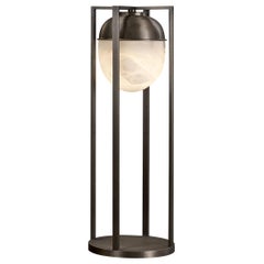 Promemoria Jorinda Floor Lamp in Hammered Bronze with Lampshade by Romeo Sozzi