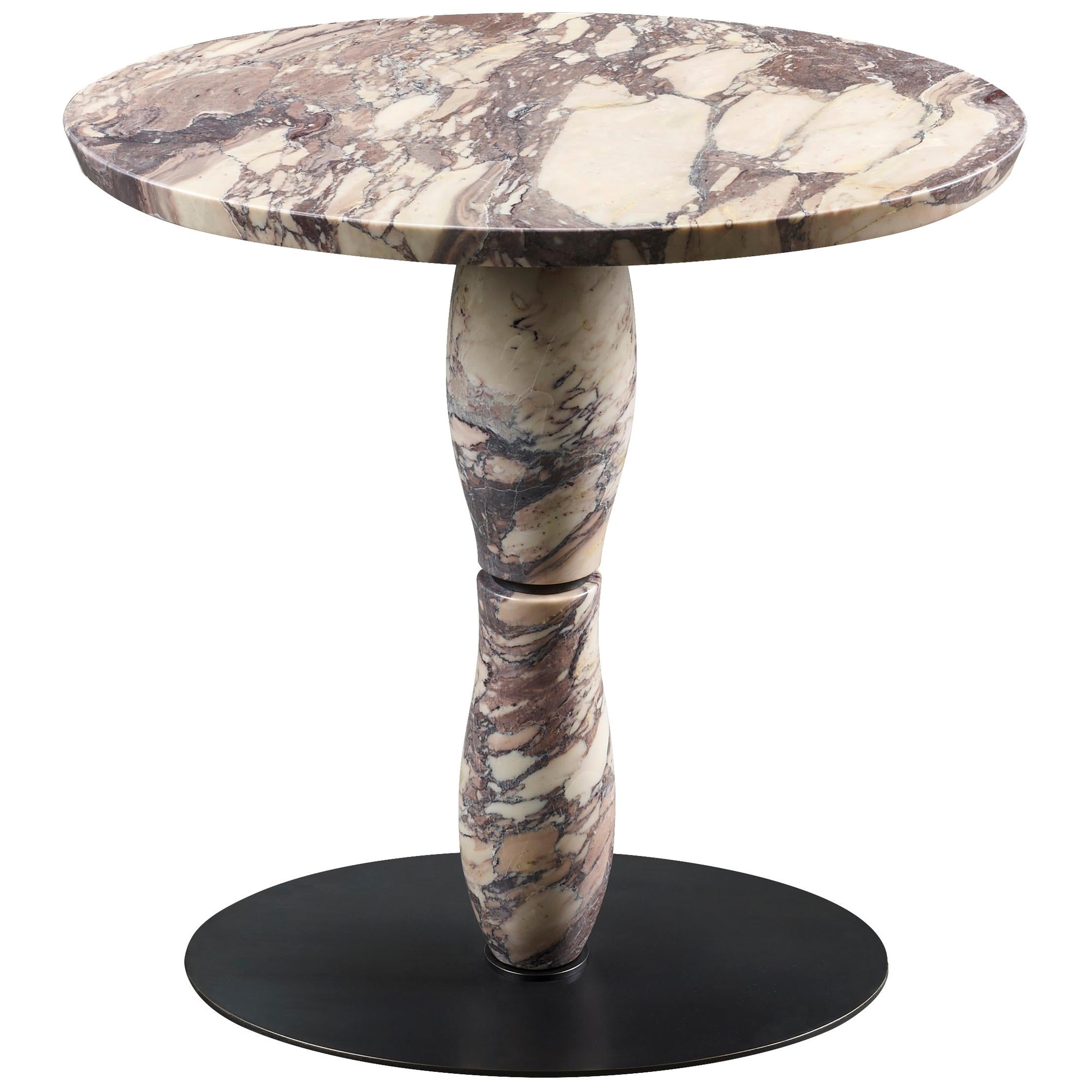 Promemoria Mediterranée Small Marble Table and Dark Bronze by Olivier Gagnère For Sale