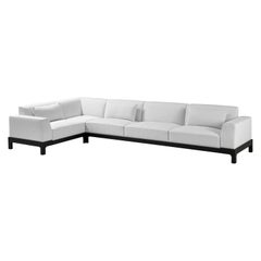 Promemoria Pullman Angular Sofa in Fabric and Beech Base by Romeo Sozzi