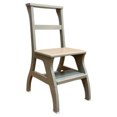 Promemoria “Rebecca” Convertible Ladder Chair, Greige Lacquered Finish, 2018