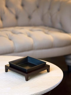 Promemoria Santos Valet Tray in Ancient Oak and Dark Bronze by Romeo Sozzi