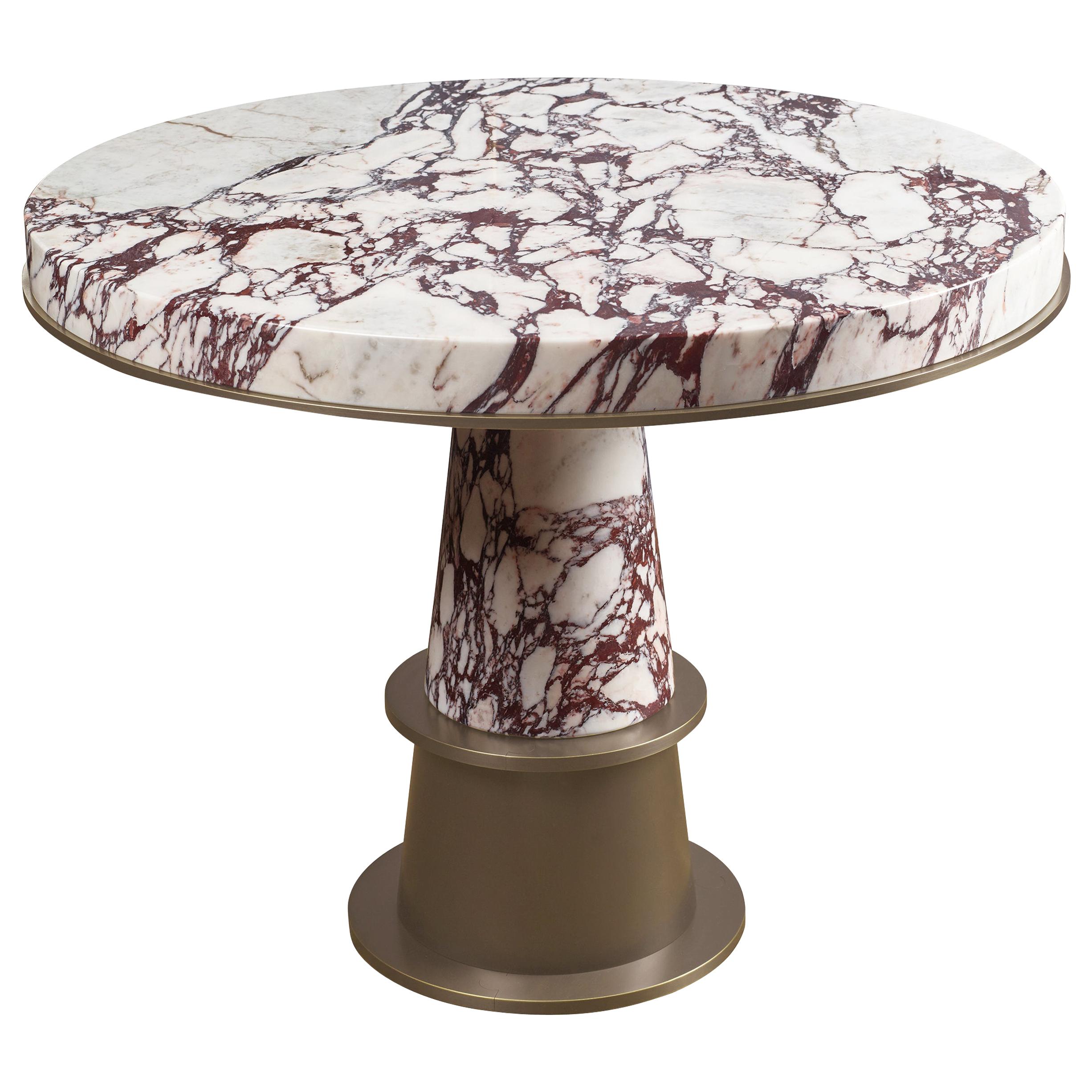 For Sale: Brown (breccia medicea.jpg) Promemoria Tornasole Table in Marble by Romeo Sozzi