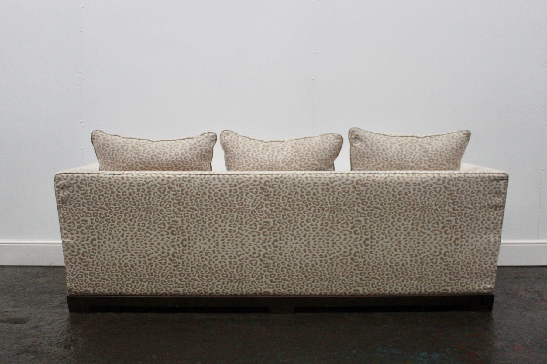 Contemporary Promemoria “Wanda” 2.5-Seat Sofa in Leopard-Print Fabric For Sale