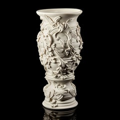 Promenade IV, a Unique Ceramic Sculptural Tall Vase in Porcelain by Jo Taylor