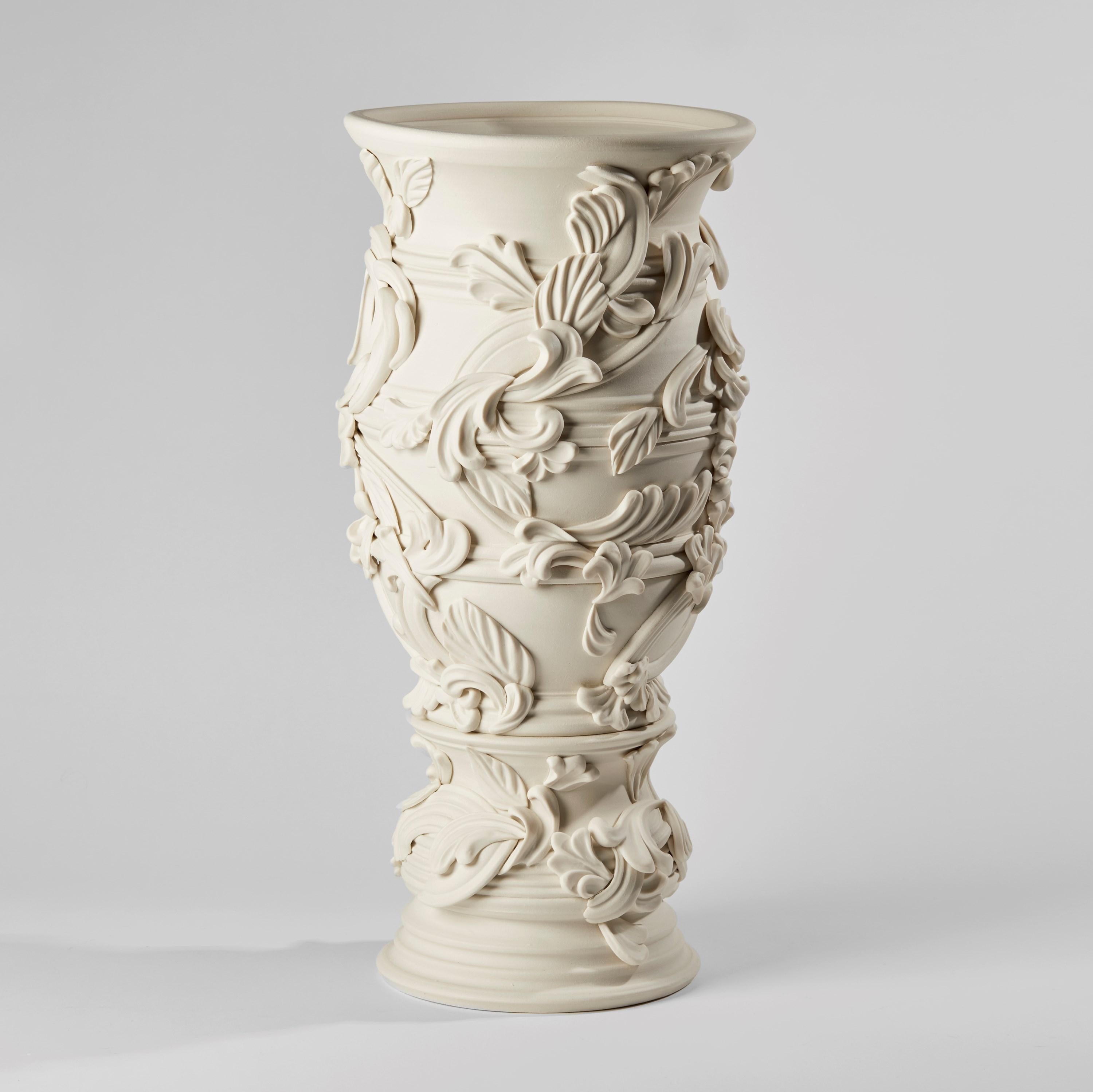 Promenade IV, a Unique Ceramic Sculptural Tall Vase in Porcelain by Jo Taylor In New Condition For Sale In London, GB