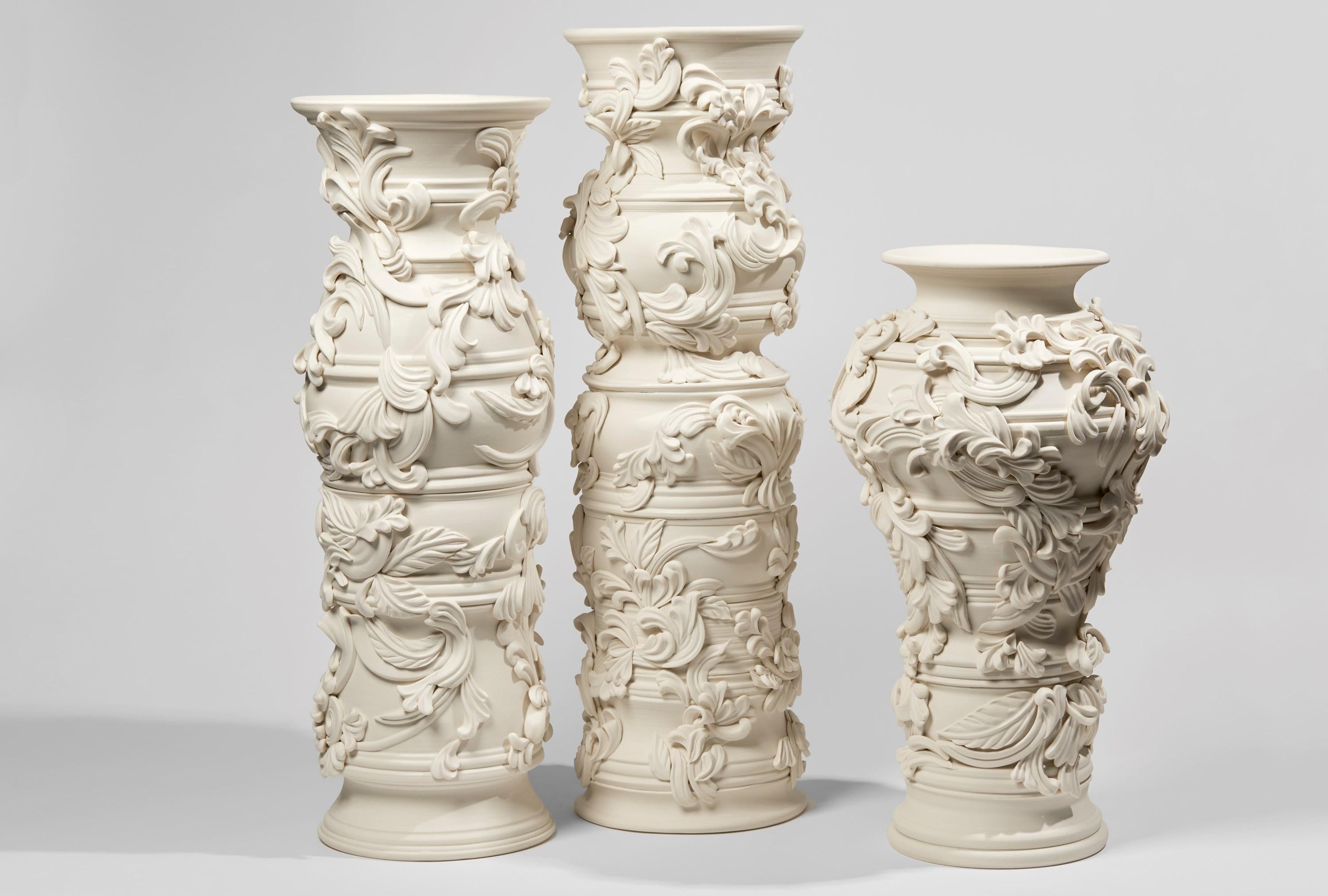 British  Promenade V, a Unique Ceramic Sculptural Tall Vase in Porcelain by Jo Taylor For Sale