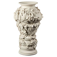  Promenade V, a Unique Ceramic Sculptural Tall Vase in Porcelain by Jo Taylor