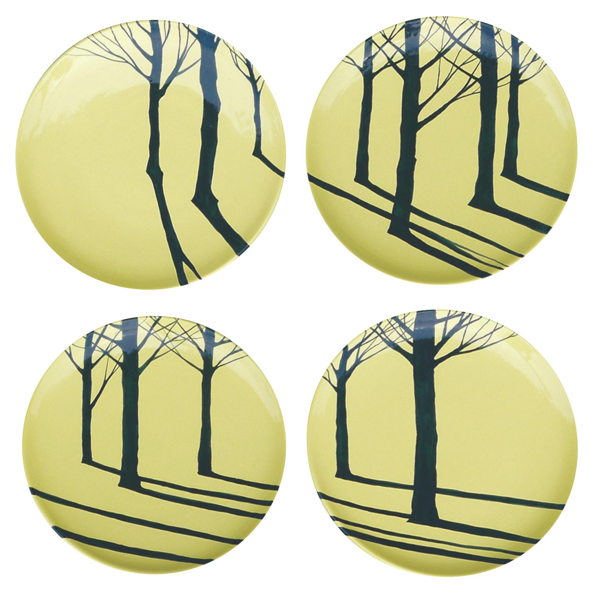 Promenons-Nous Set, 4 French Hand Painted Plates