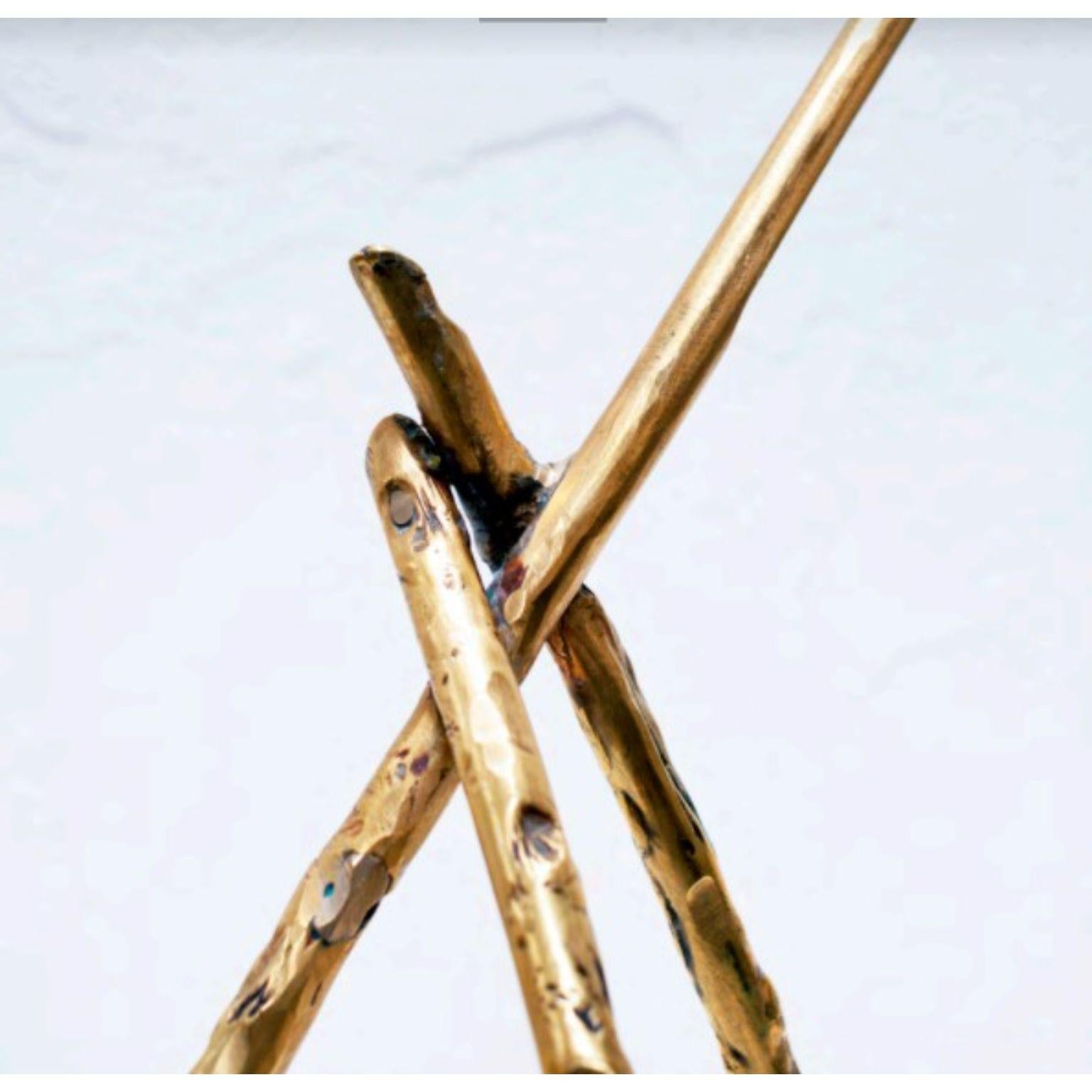 Contemporary Prometeo Brass Table Lamp by Morghen Studio