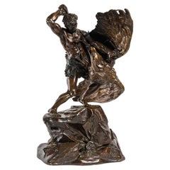 "Prometheus fighting an eagle"