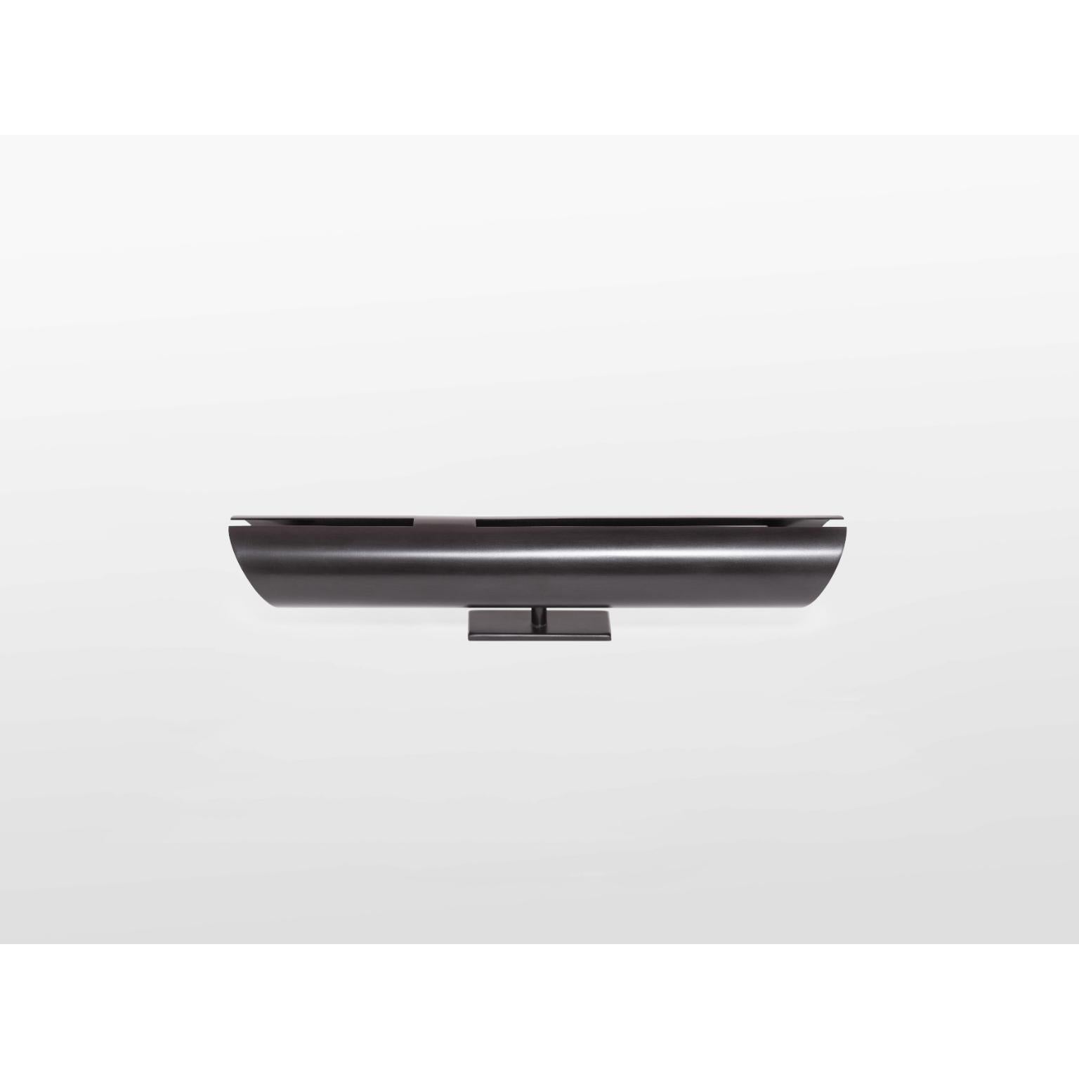 Britannico Applique Prometheus in ottone annerito e vetro sabbiato di OZA Design in vendita