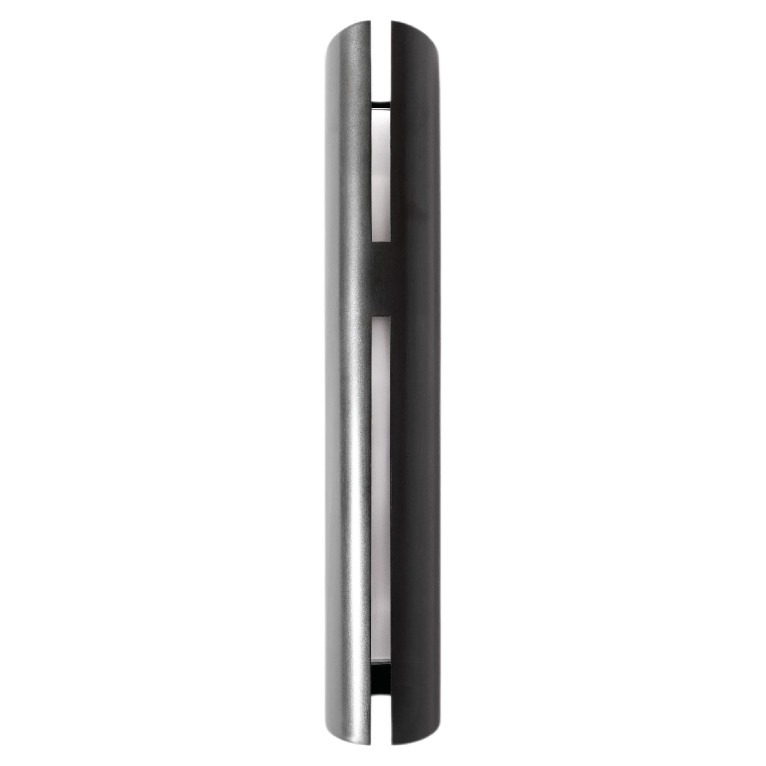 Prometheus Wall Light en laiton noirci et verre sablé par OZA Design/One en vente