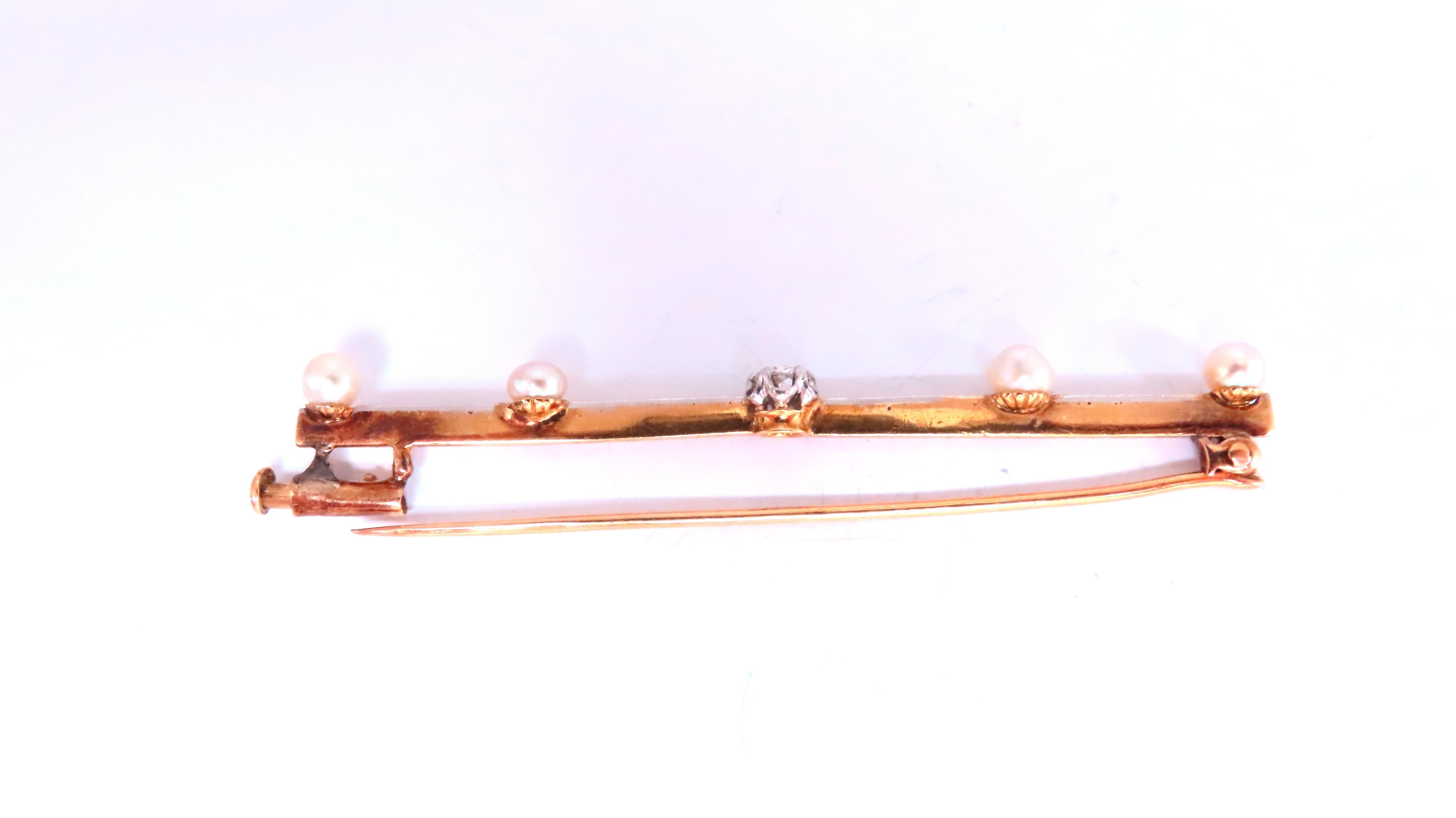 Alfiler de corbata Prominent Estate Elite 0.50ct Diamantes naturales 14kt 12553 Talla antigua en venta