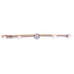 Prominent Estate Elite 0.50ct Natural diamonds Tie Bar Brooch Pin 14kt 12553*