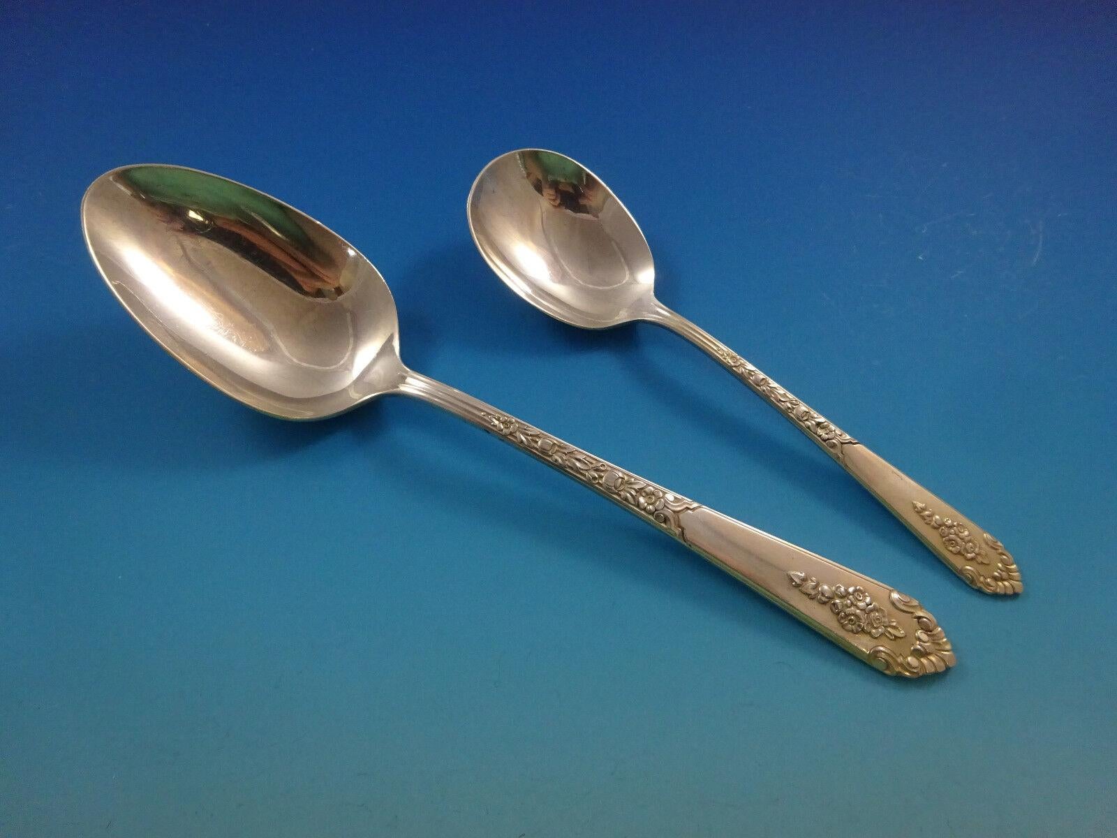 Promise by Royal Crest Sterling Silver Flatware Set For 12 Service 76 Pieces In Excellent Condition For Sale In Big Bend, WI