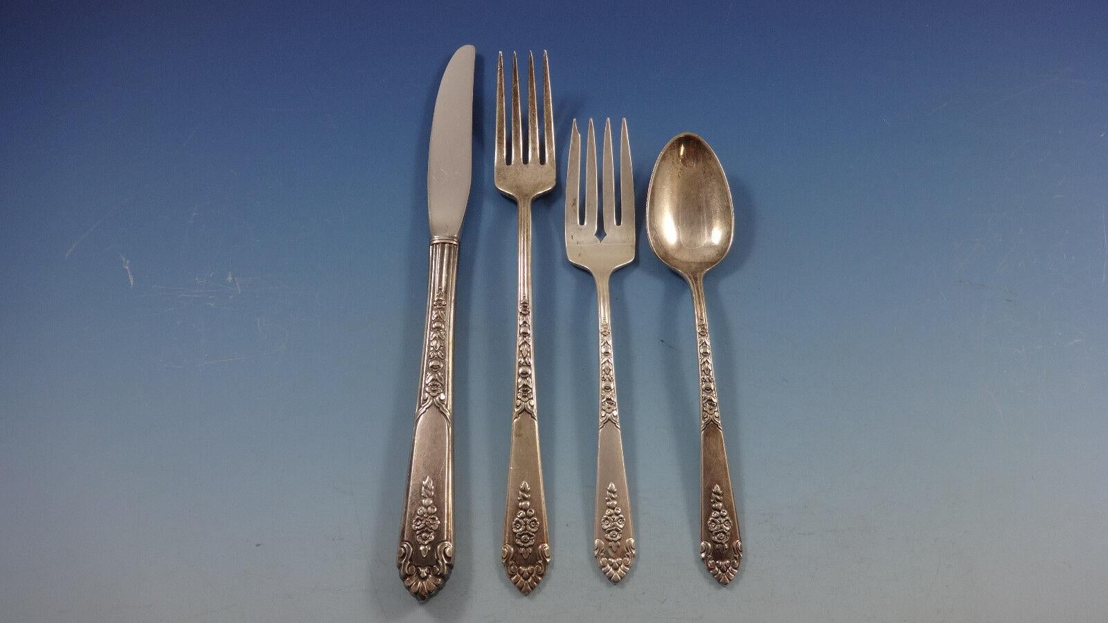 20th Century Promise by Royal Crest Sterling Silver Flatware Set For 8 Service 40 Pieces For Sale