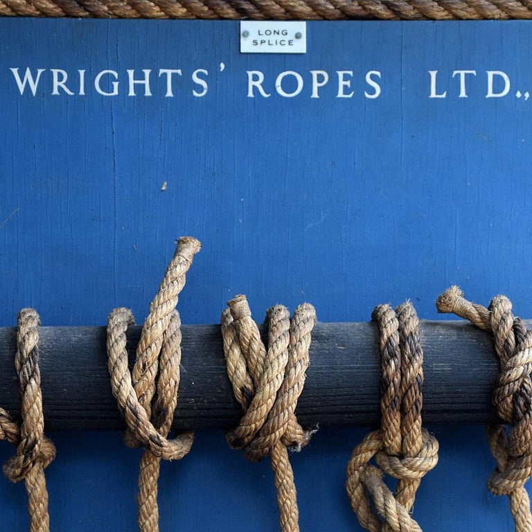 Promotional English Rope Works Sailors Nautical Knot Display For Sale At 1stdibs