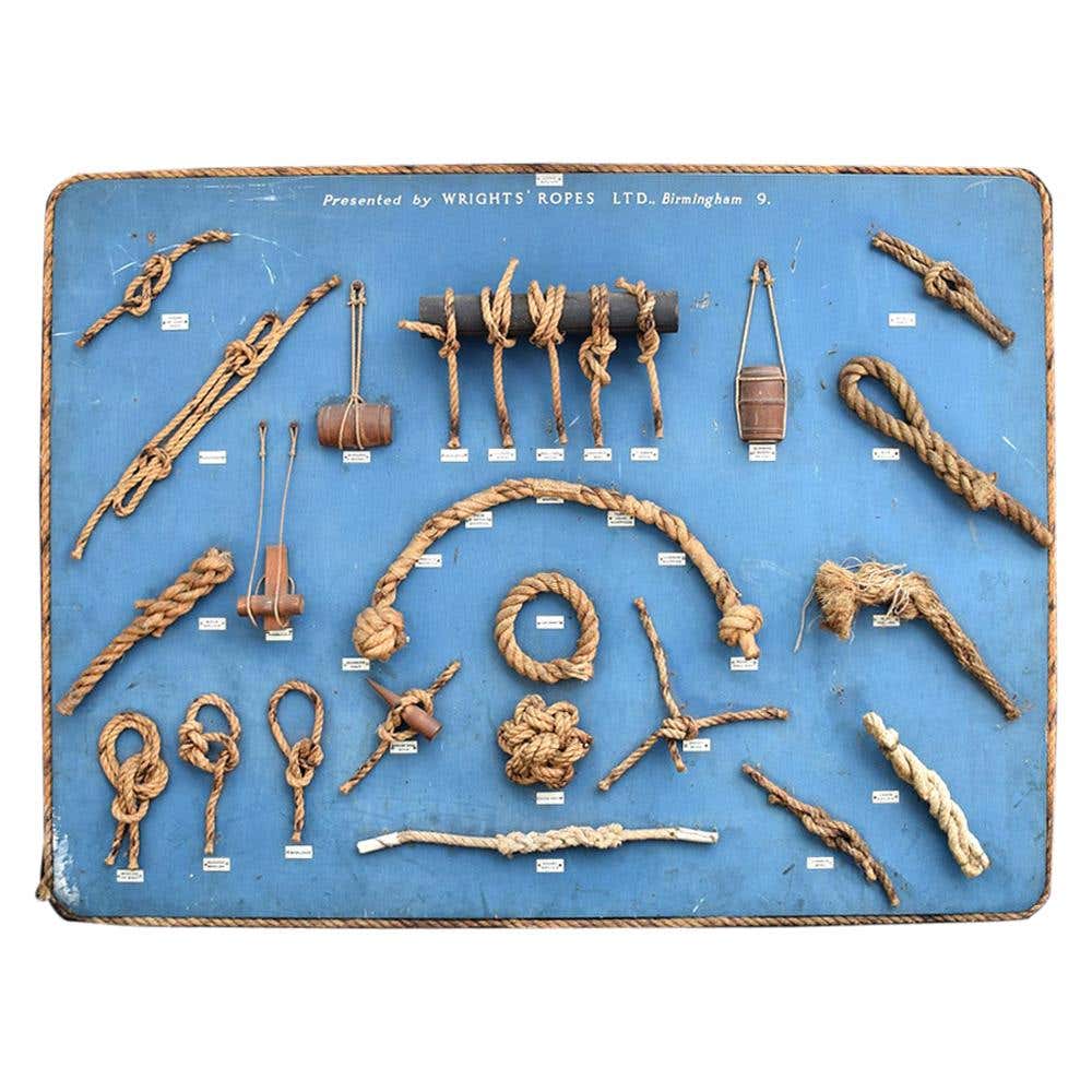 Promotional English Rope Works Sailors Nautical Knot Display at 1stDibs ...