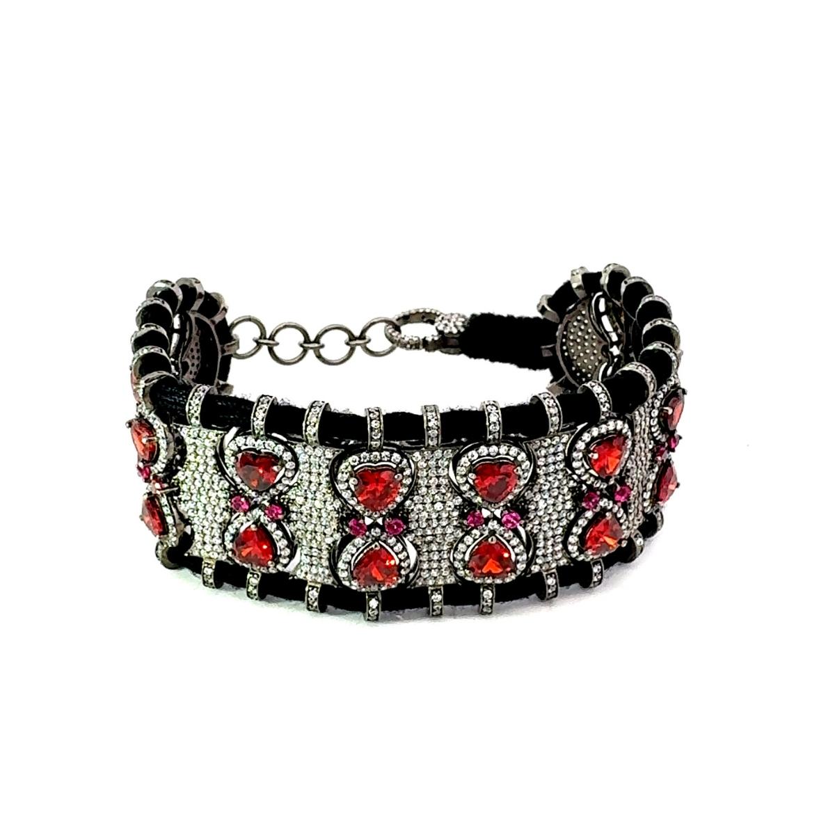 Prong Set Unique Cubic Zirconia Macrame Thread Bracelet for Gifts in 925 Silver For Sale 2