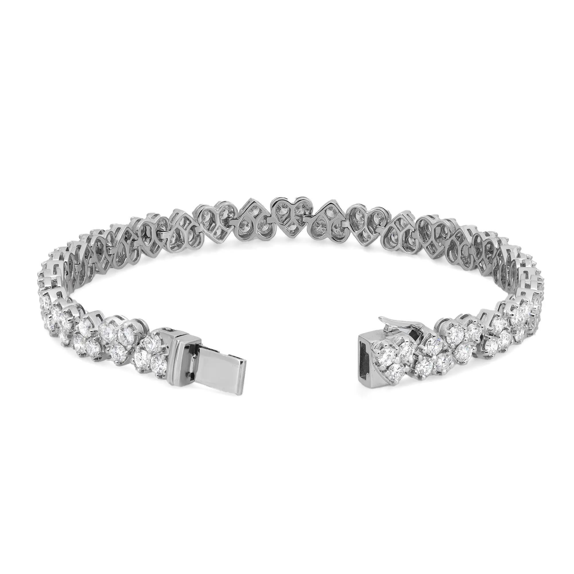 heart diamond tennis bracelet