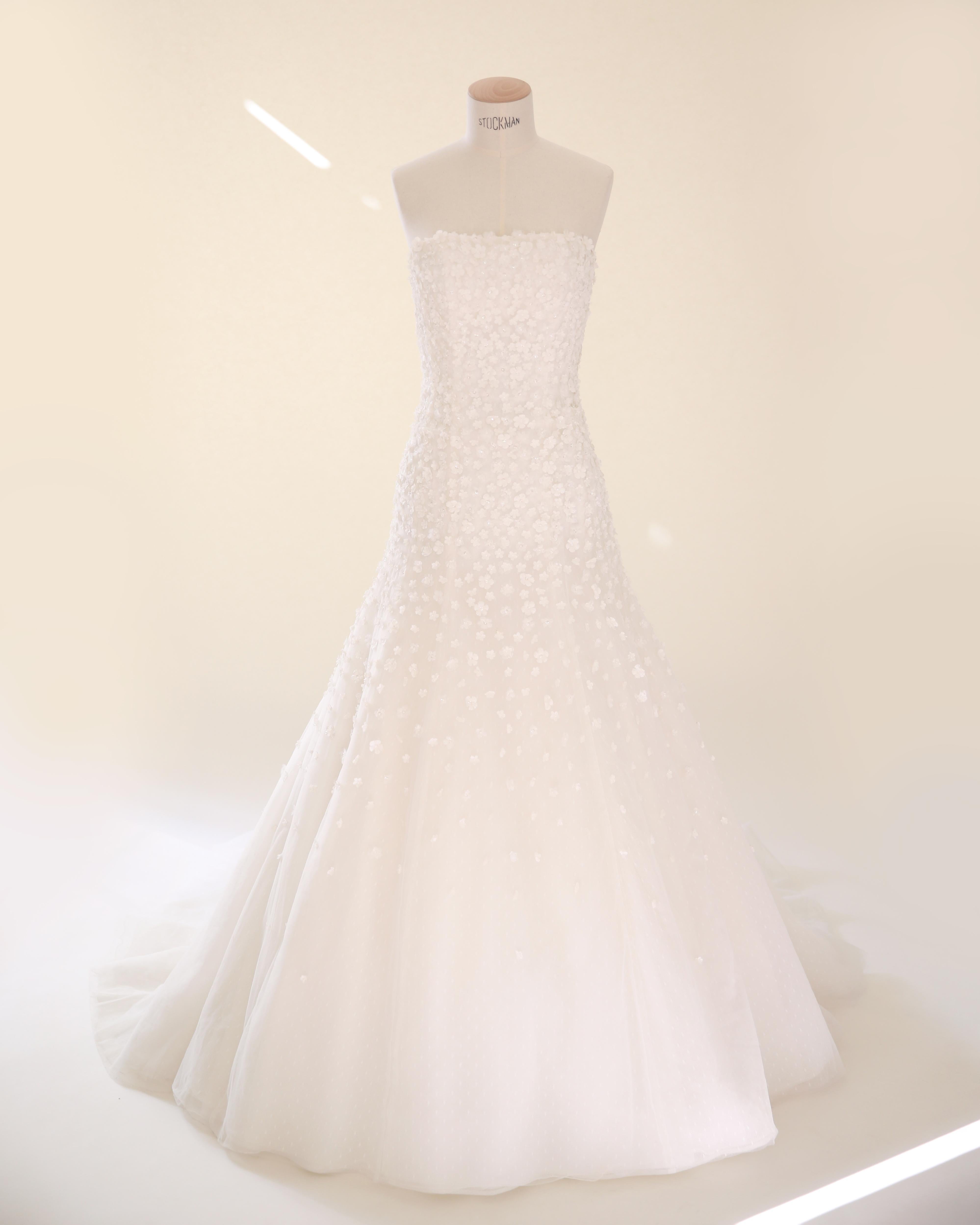 Pronovias vintage vestido de novia sin tirantes corsé de tul floral blanco 36-38 en Bueno estado para la venta en Milano, Lombardia