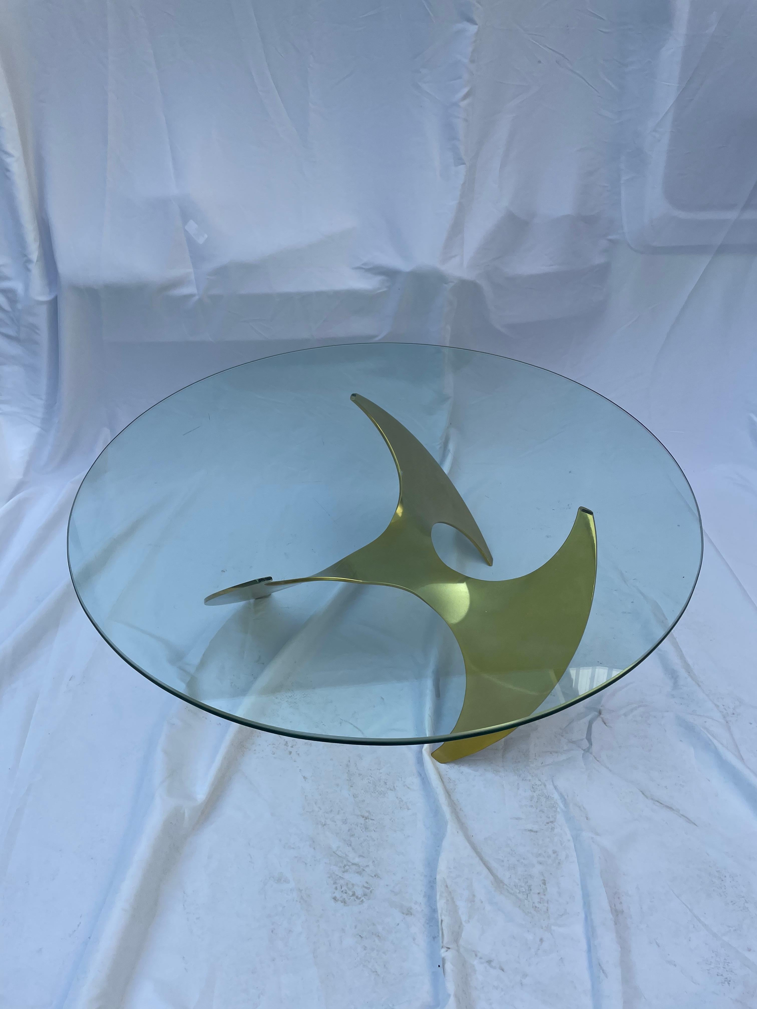 Aluminum Propeller Coffee Table by Knut Hesterberg for Ronald Schmitt For Sale