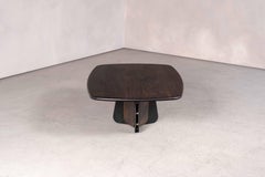 Propeller Coffee Table — Steel & Brass — Bullnosed Oak Top — Large