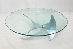Propeller-Couchtisch mit Glasplatte von Knut Hesterberg für Ronald Schmitt