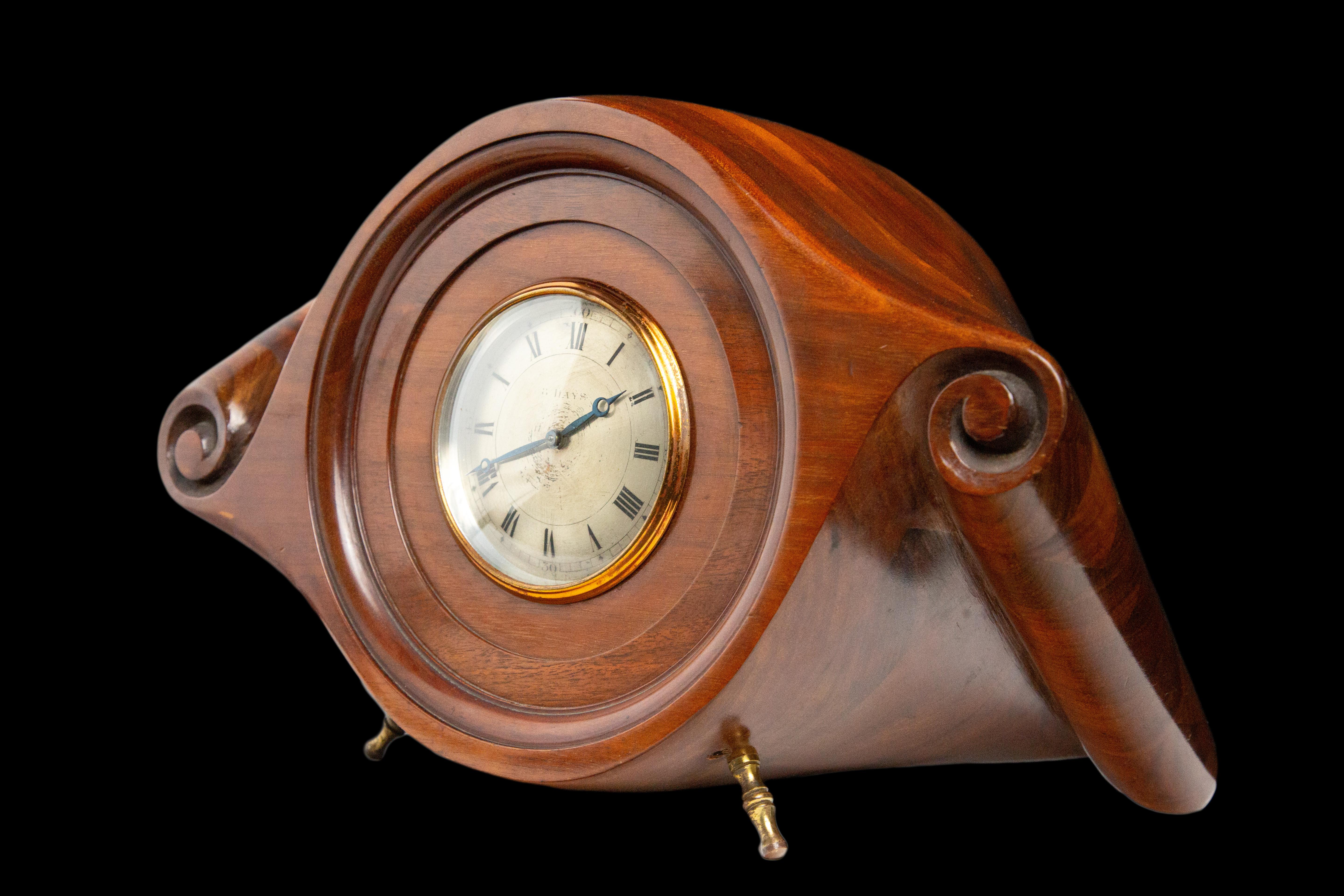 French Propeller Hub Clock from the Early 20th Century