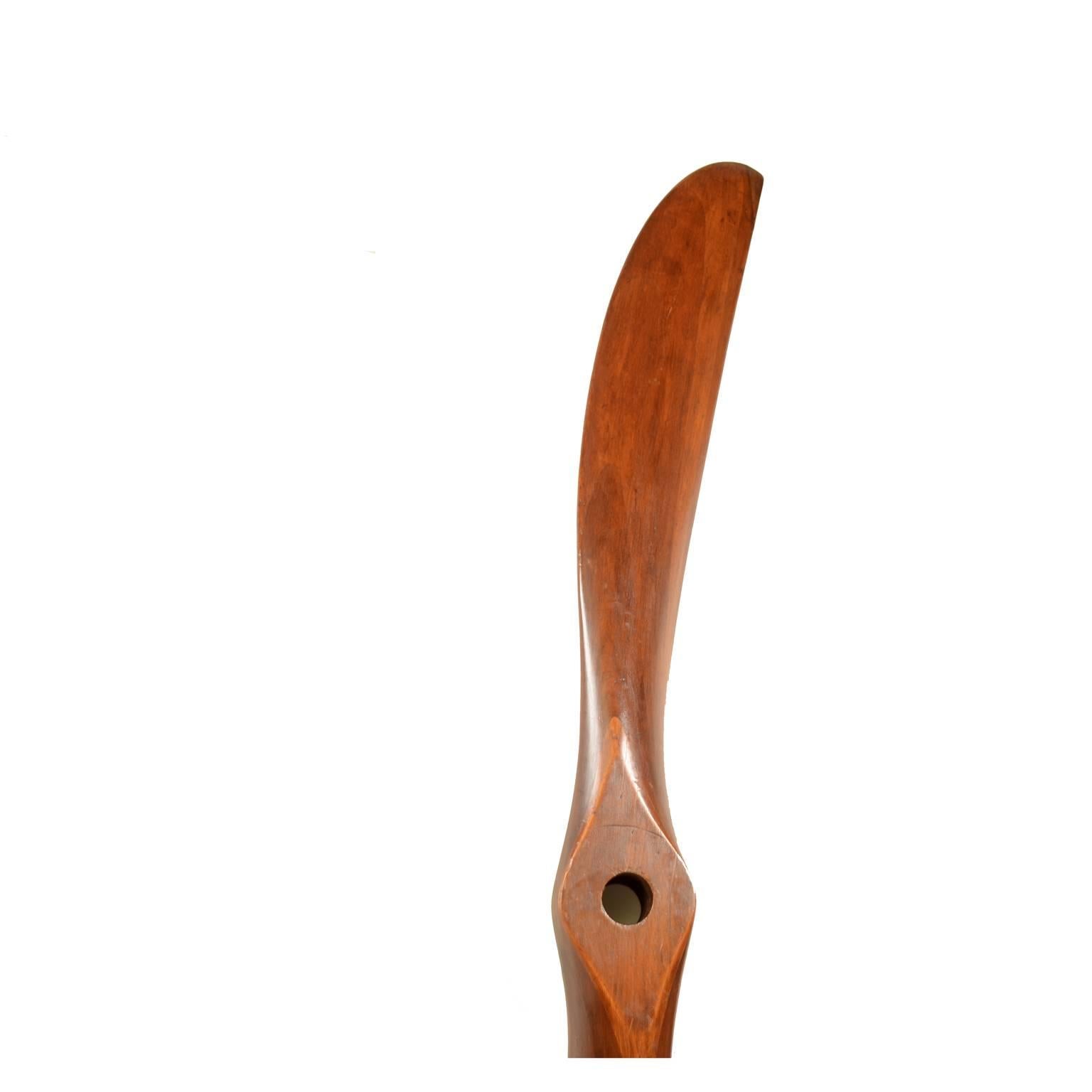 Early 20th Century Propeller Made of Laminated Mahogany Wood, American Manufacture, 1915 circa