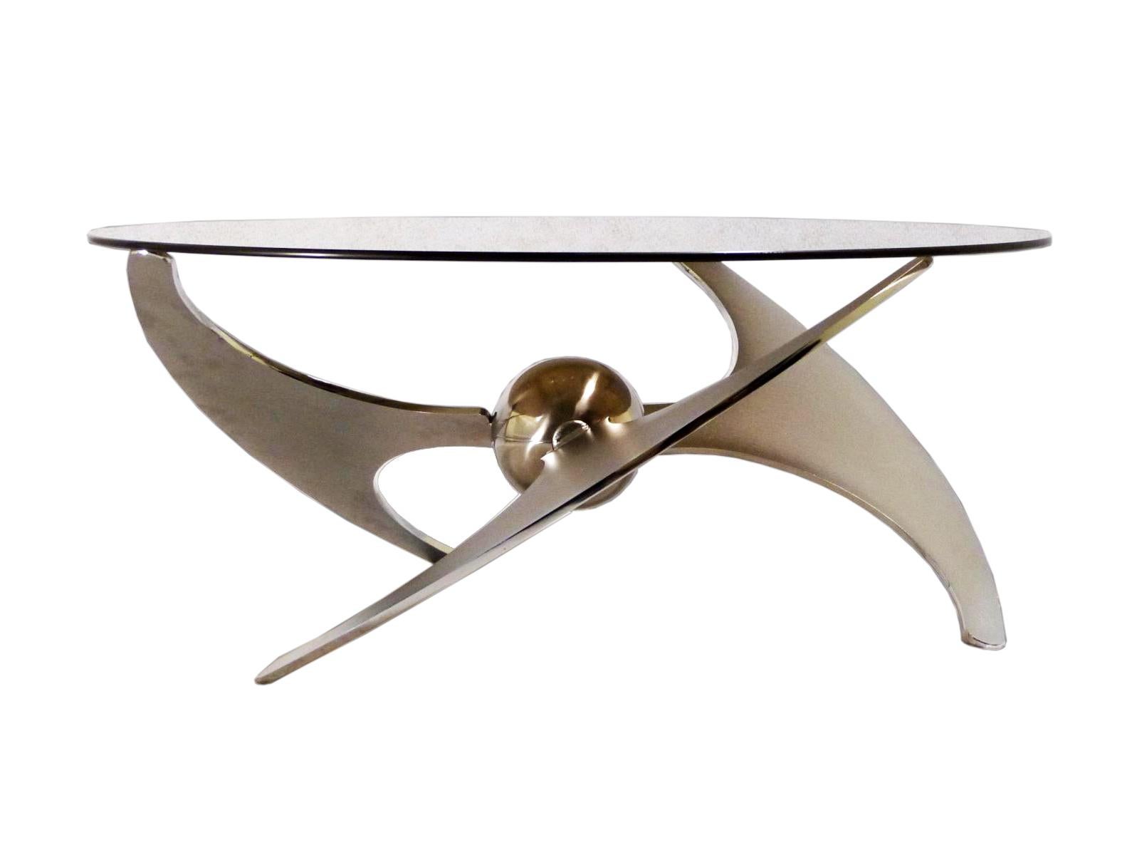 Mid-Century Modern Propeller Table by L. Campanini for Cama, 1973 For Sale