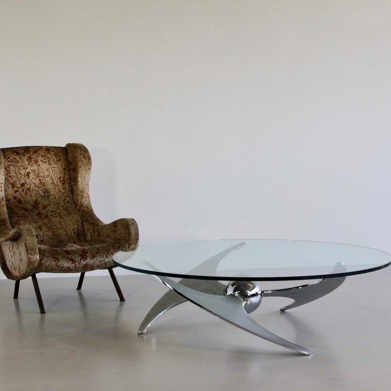 Metal Propeller Table by Luciano Campanini, 1973