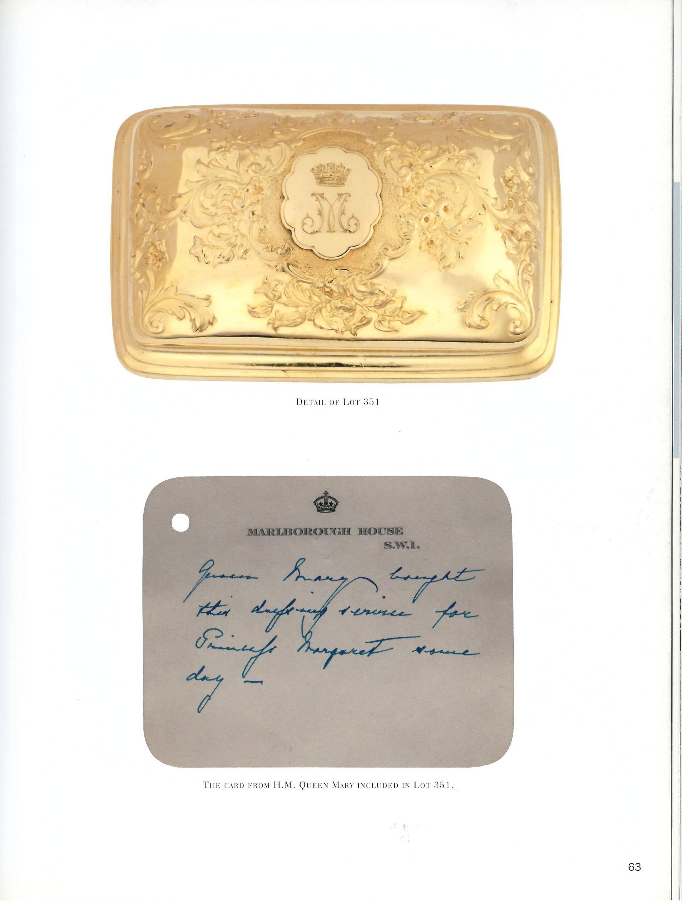 Property from the Collection of HRH the Princess Margaret, Christies Catalogues 2