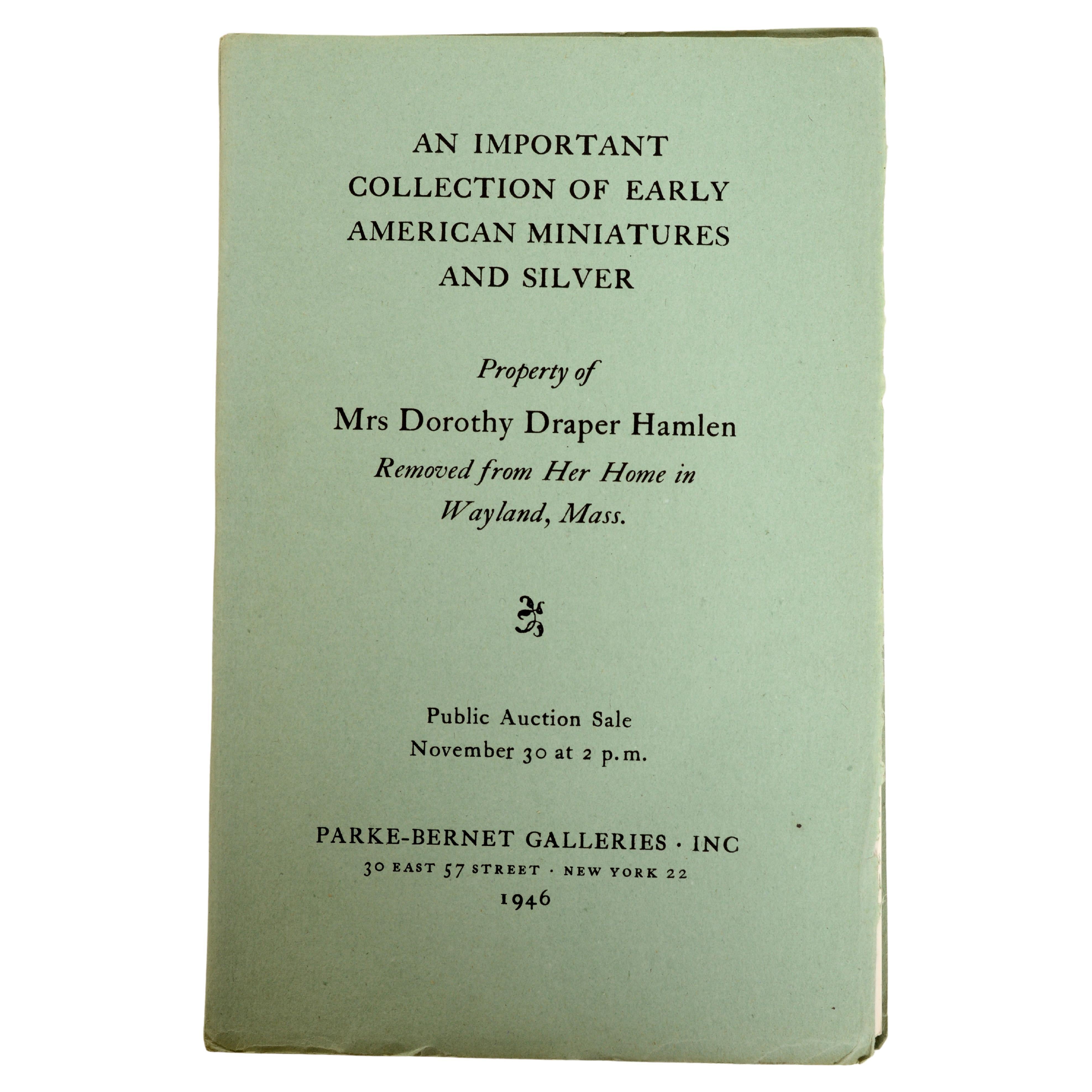 Property of Mrs Dorothy Draper Hamlen, Important Early American Miniatures
