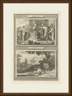 Prophecy at Bethel and the Prophet Slain by a Lion, Pieter Mortier, circa 1700