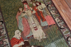 Prophet Baby Moses Persian Kashan Pictorial Wool Rug
