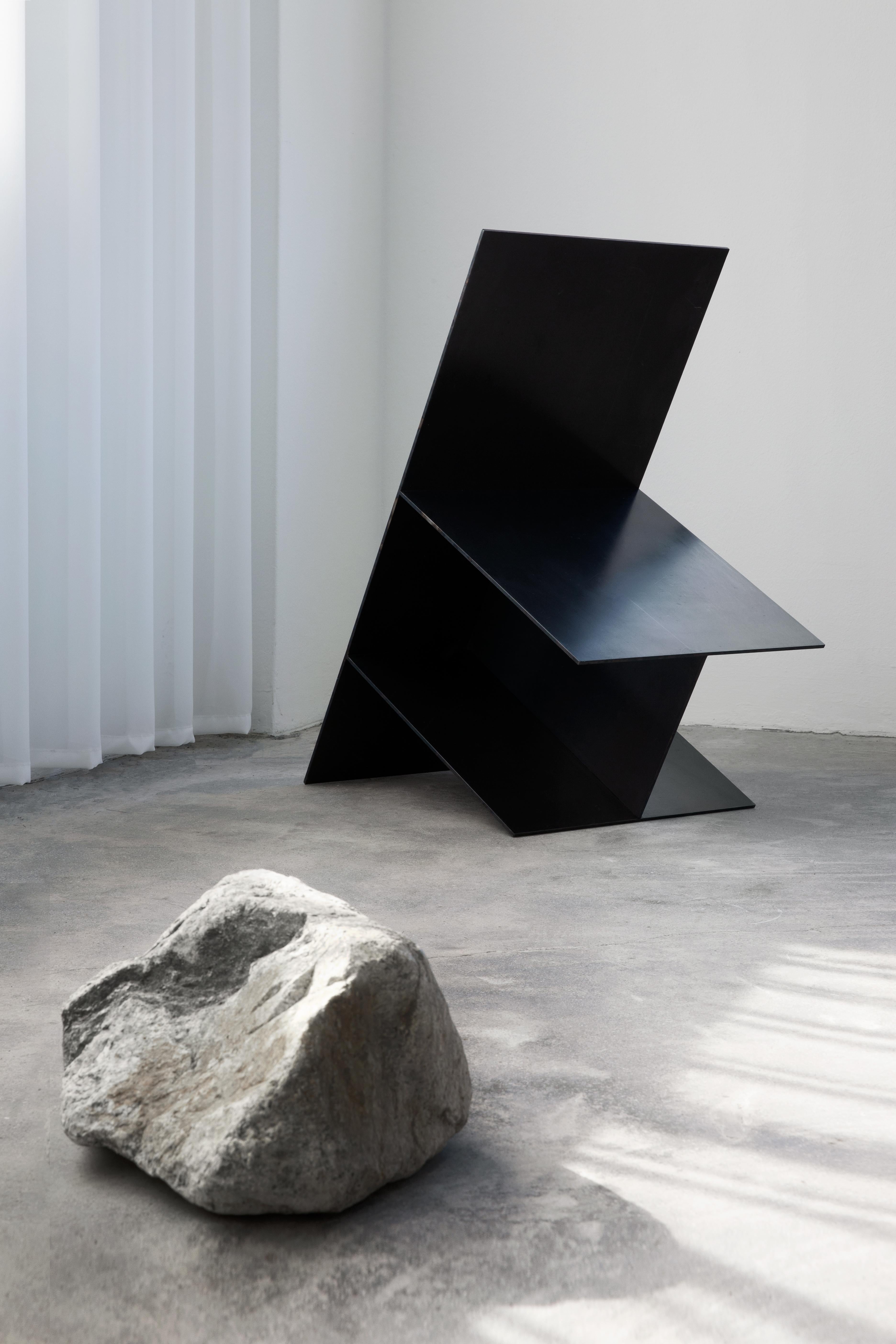 Modern Proportions of Stone Chair II by Lee Sisan For Sale