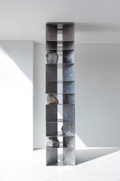 Proportions Of Stone Column in Stainless Steel & Natural Stone by Lee Sisan