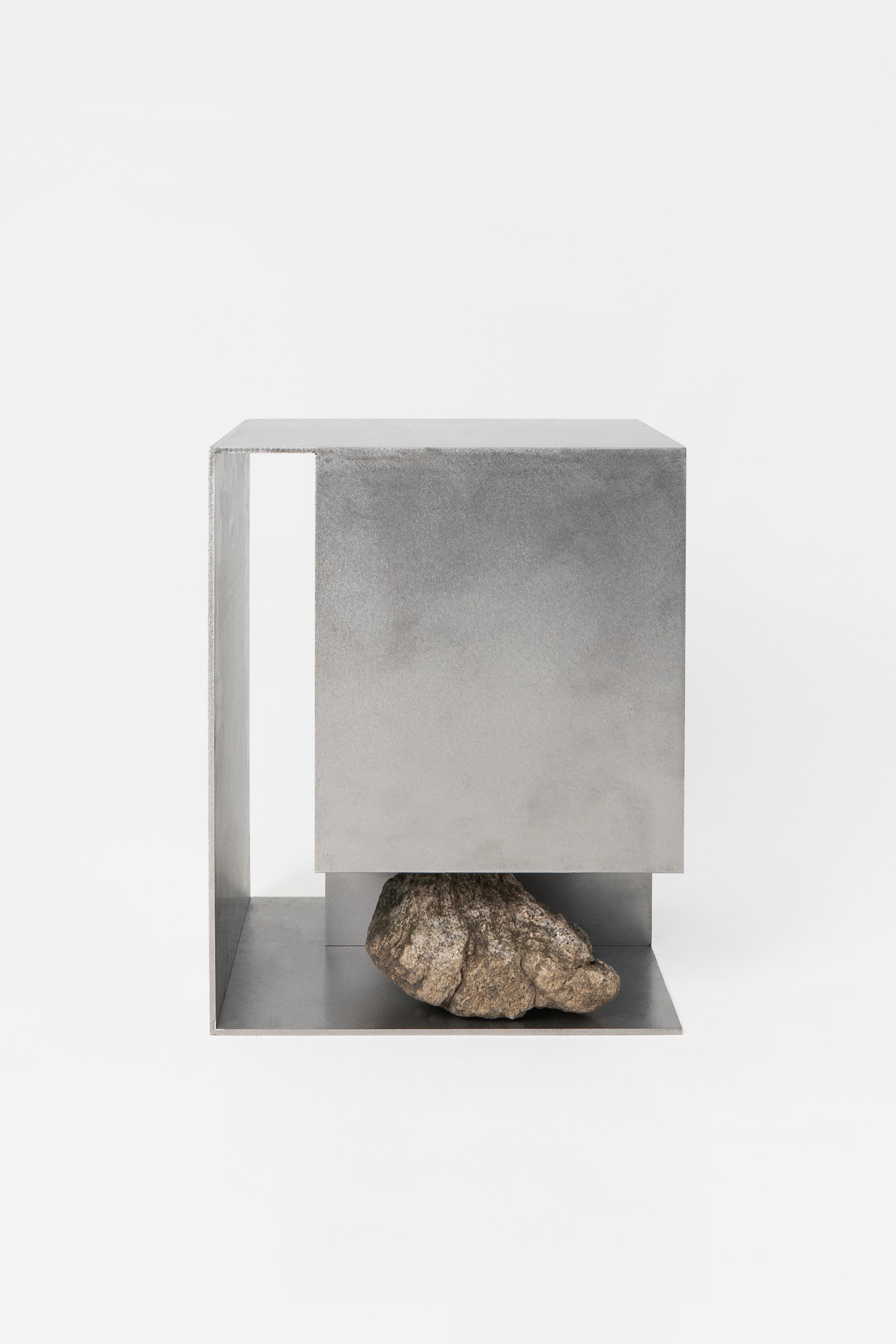 Modern Proportions of Stone Stool by Lee Sisan For Sale