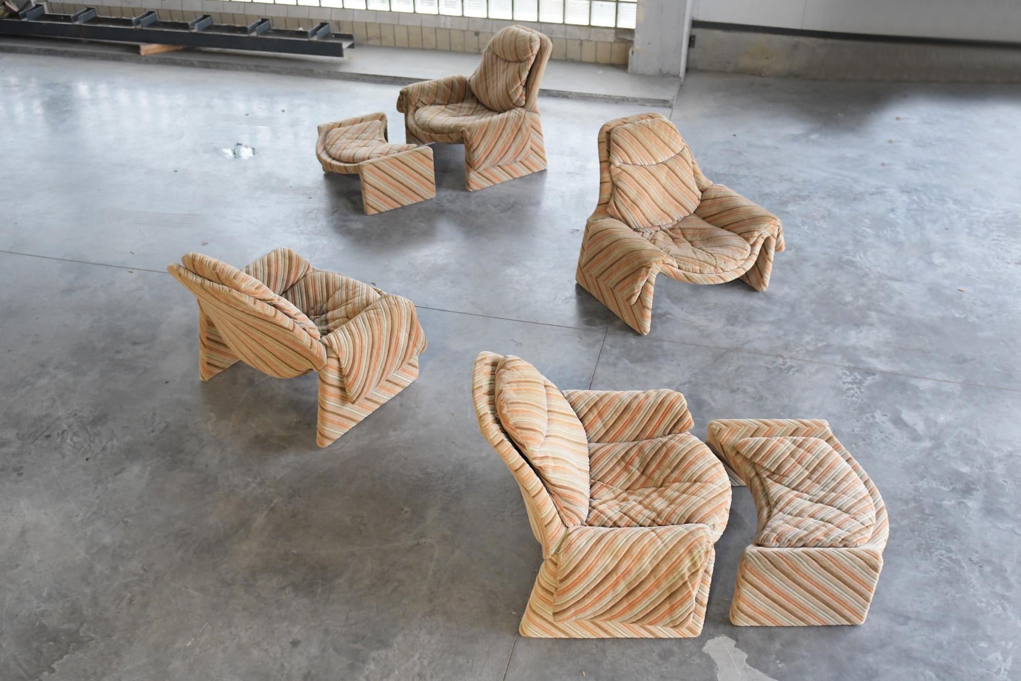 European Proposal P60-61 Lounge Chairs, Vittorio Introini, Saporiti
