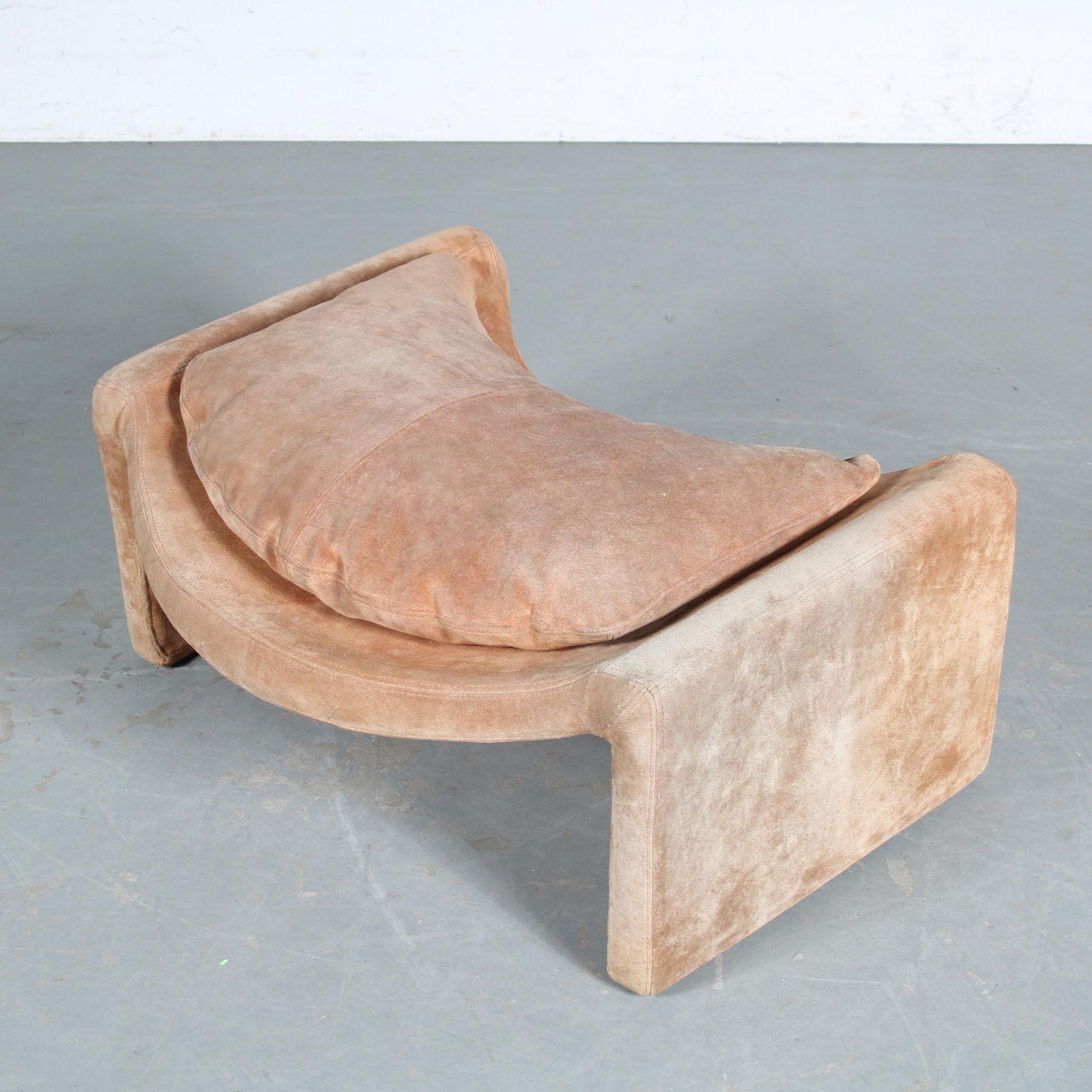 Chaise d'appoint avec ottomane de Vittorio Introini pour Saporiti, Italie, 1970 en vente 11