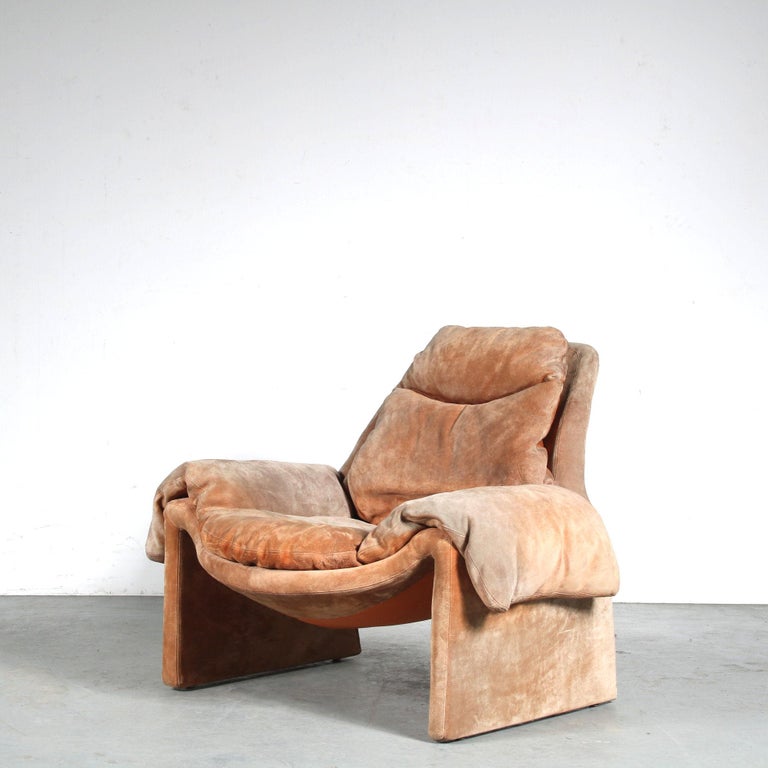 “Proposals” Chair with Ottoman by Vittorio Introini for Saporiti, Italy 1970 In Good Condition For Sale In Amsterdam, NL