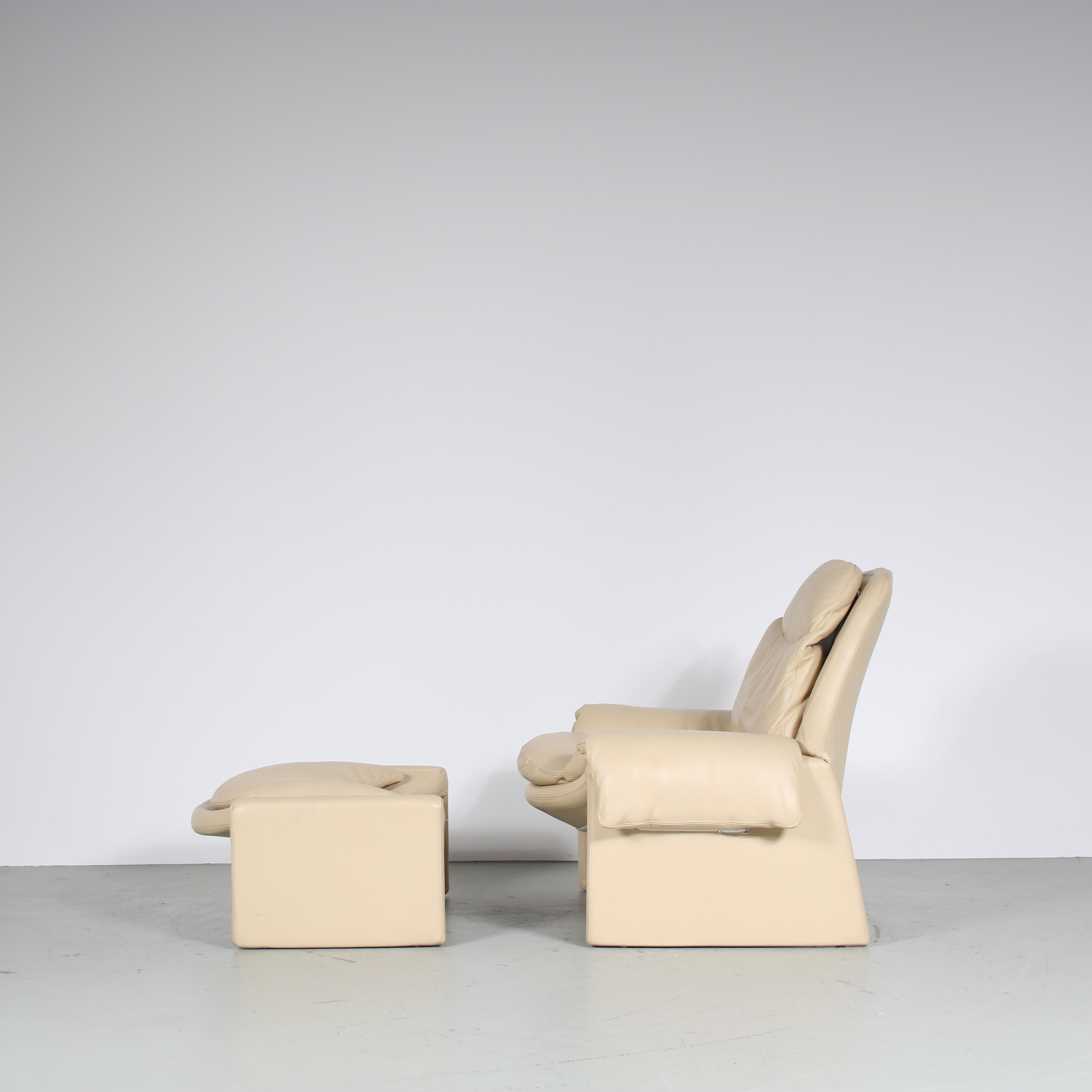 “Proposals” Chair with Ottoman by Vittorio Introini for Saporiti, Italy 1970 In Good Condition In Amsterdam, NL