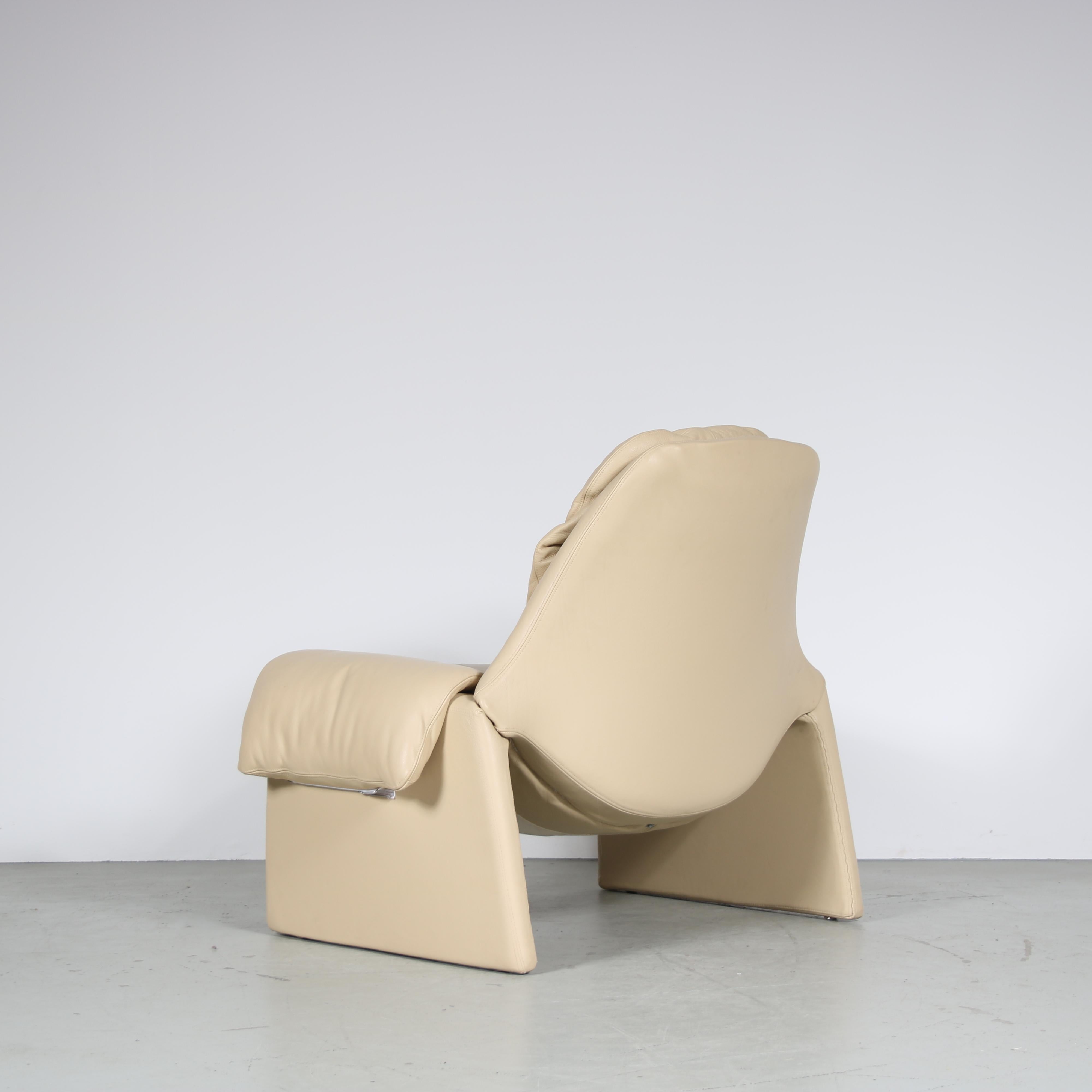 “Proposals” Chair with Ottoman by Vittorio Introini for Saporiti, Italy 1970 1