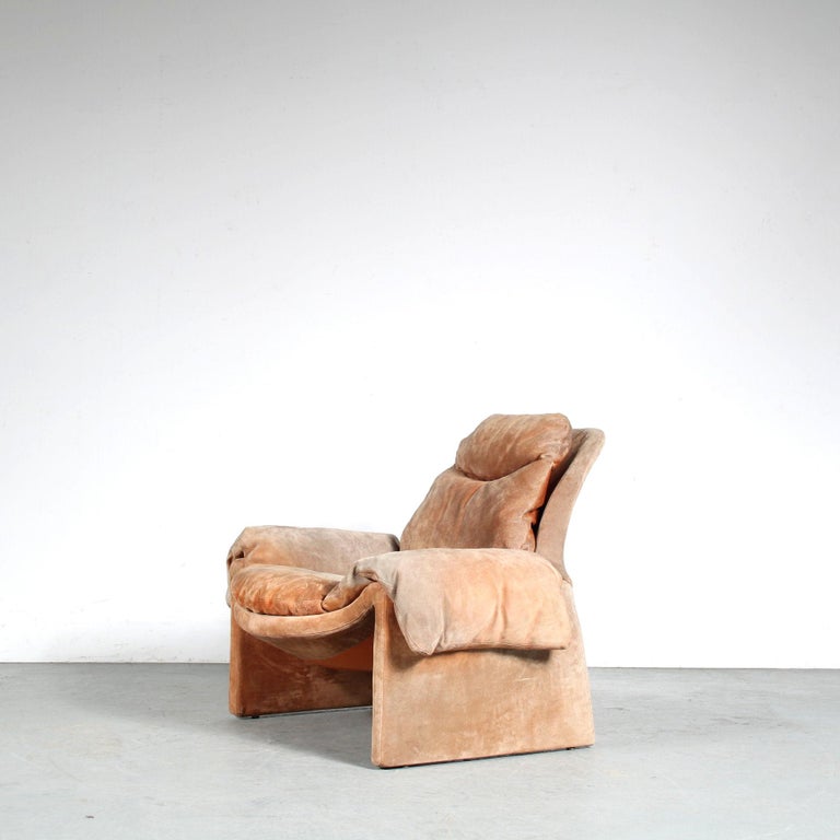 “Proposals” Chair with Ottoman by Vittorio Introini for Saporiti, Italy 1970 For Sale 2