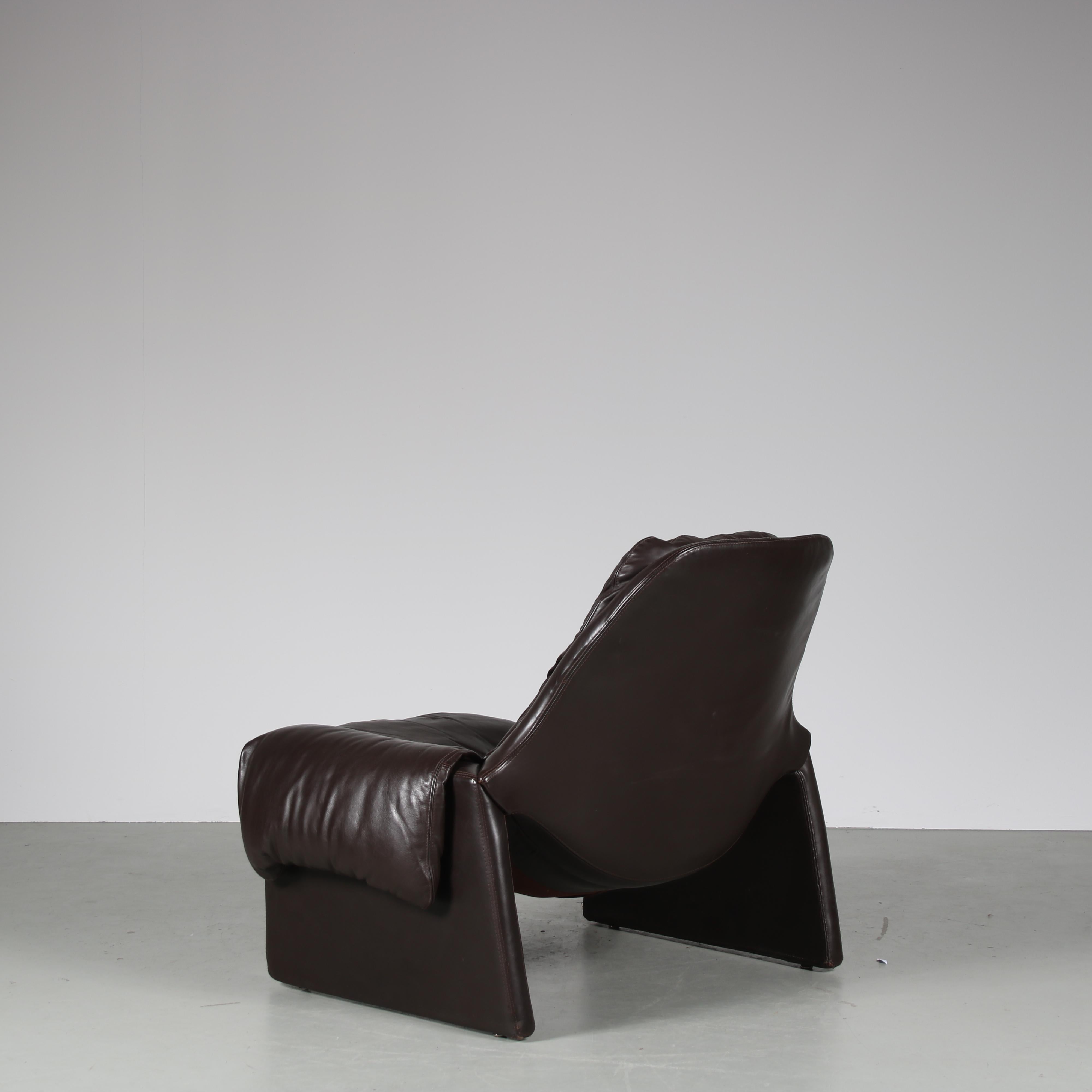 “Proposals” Chair with Ottoman by Vittorio Introini for Saporiti, Italy, 1970 For Sale 1